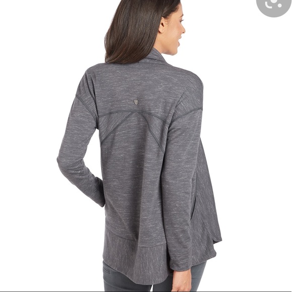 KUHL Women’s Helix Wrap Long Sleeve Cardigan Sweater Gray Size Medium - Picture 4 of 9